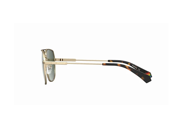 Óculos de Sol Polaroide Aviador geométrico metal dourado Unisex- PLD 6195/S - Imagem 2