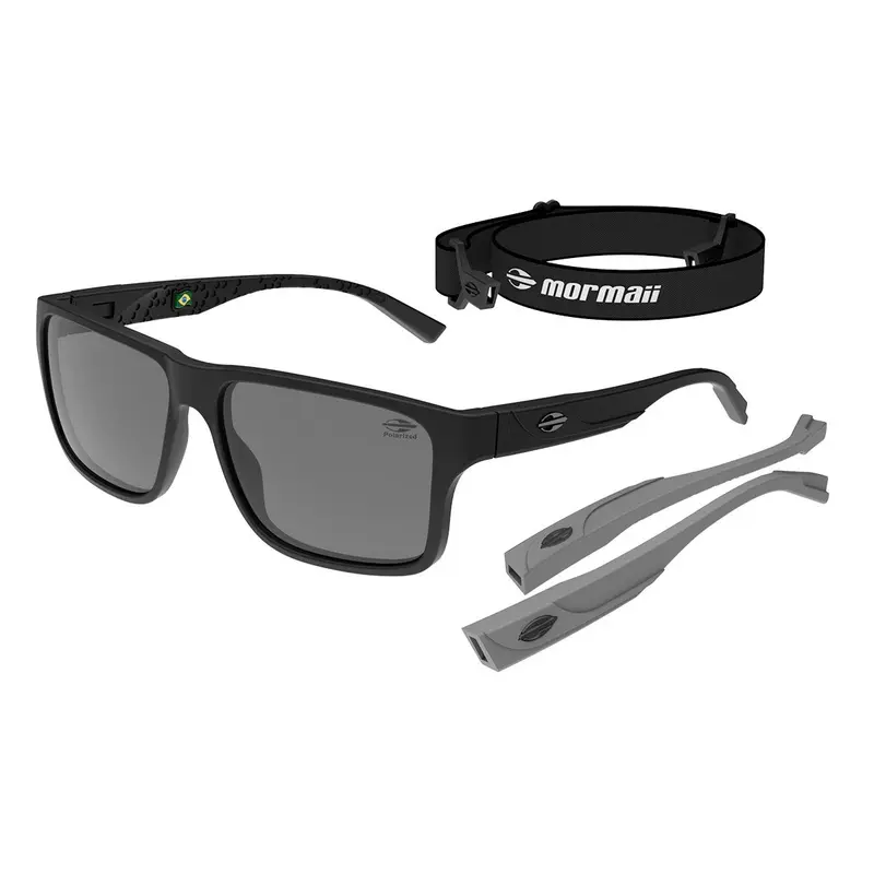 Óculos de Sol Mormaii Ancara 3 preto com cordão e hastes extra masculino- M0165A1403