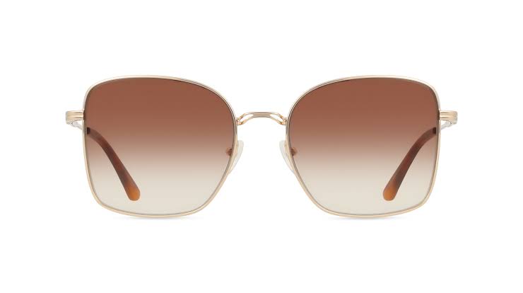 Óculos de Sol Calvin Klein quadrado metal Gold feminino- CK23100S - Imagem 2
