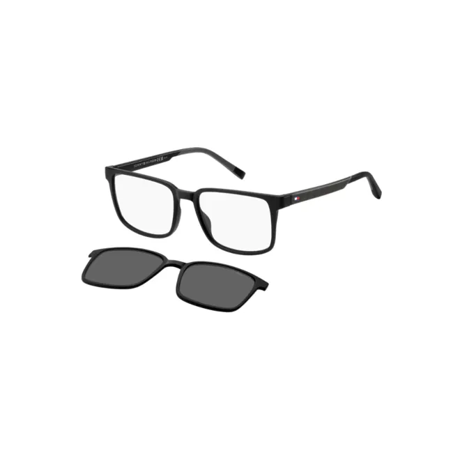 Óculos Clip-On Tommy Hilfiger Sporty poliamida preto masculino- TH2320/C 807
