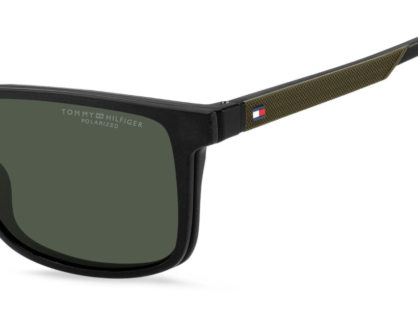 Óculos Clip-On Tommy Hilfiger Sporty verde e preta masculina -TH2145/CS - Imagem 4