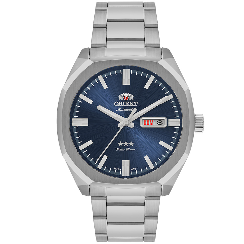 Relógio Orient Automático analógico mostrador azul masculino- NH3SS008