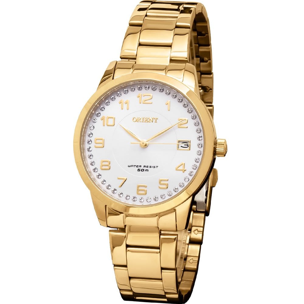 Relógio Orient Eternal Analógico mostrador branco feminino- FGSS1237