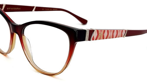 Óculos Receituário Ana Hickmann acetato vermelho degradê feminino- AH60066 C02 - Imagem 2