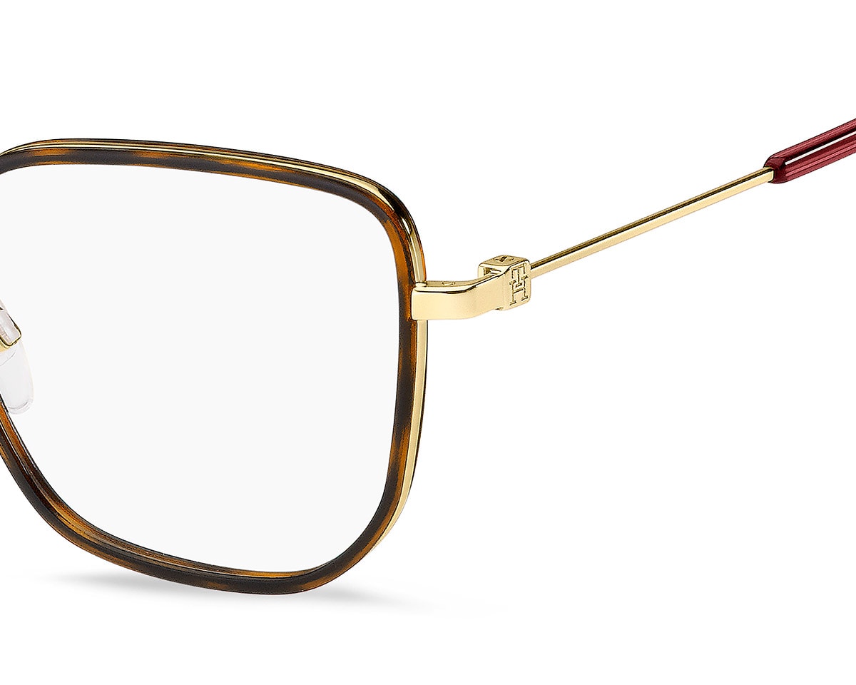 Óculos Receituário Tommy Hilfiger quadrado metal marrom feminino- TH2057 - Imagem 3