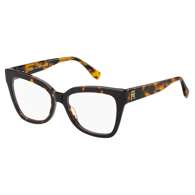 Óculos Receituário Tommy Hilfiger Modern Preppy marrom Havana feminino -TH 2053 086