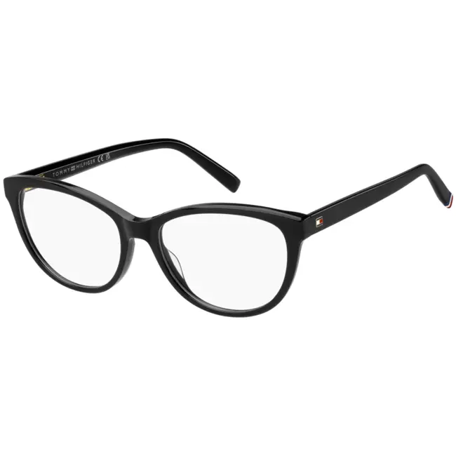 Óculos Receituário Tommy Hilfiger Classy gatinho acetato preto feminino -TH2230 807