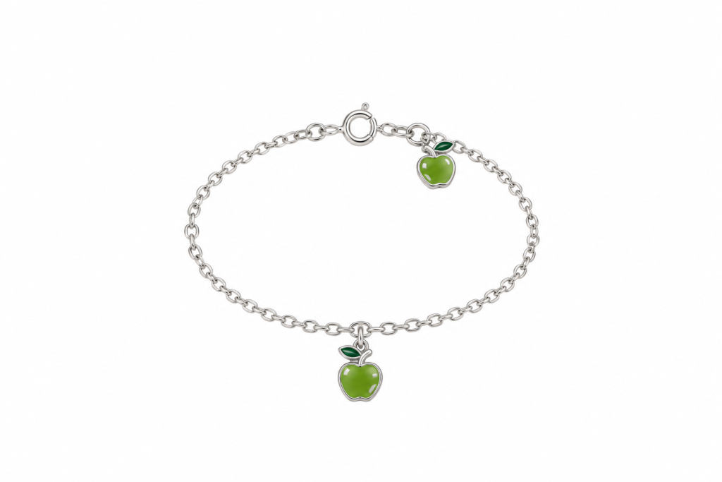 Pulseira Infantil Sofy com 2 pingentes Prata 925k- 4360049