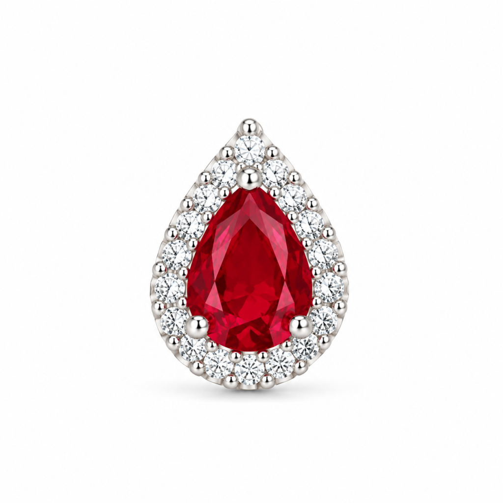 Pingente Gota Mirela cravejado com zircônias coloridas Prata 925k- 499119