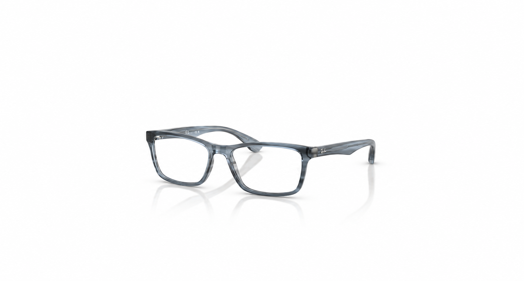 Óculos Receituário RayBan quadrado acetato azul listrado unisex- ORX5279