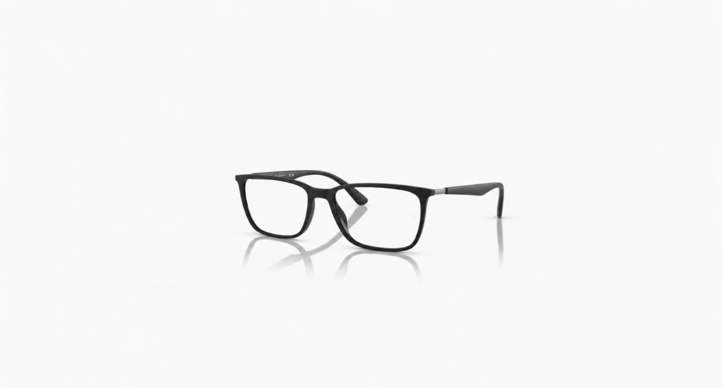Óculos Receituário RayBan Optics retangular preto masculino- ORX7219L