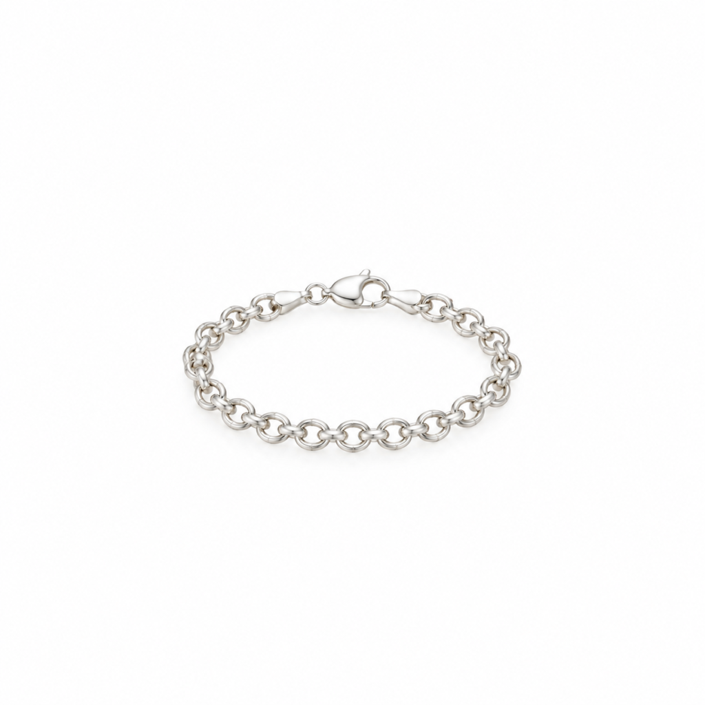 Pulseira Portuguesa elos médios Prata 925k- 86813