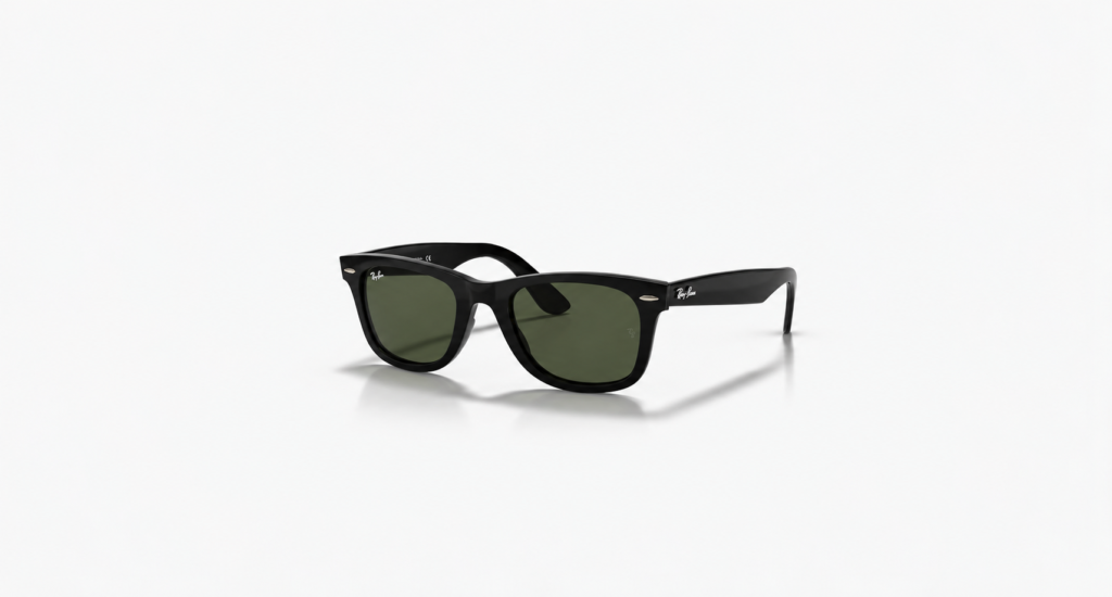 Óculos de Sol RayBan Wayfarer quadrado clássico preto Unissex- ORB43340 601