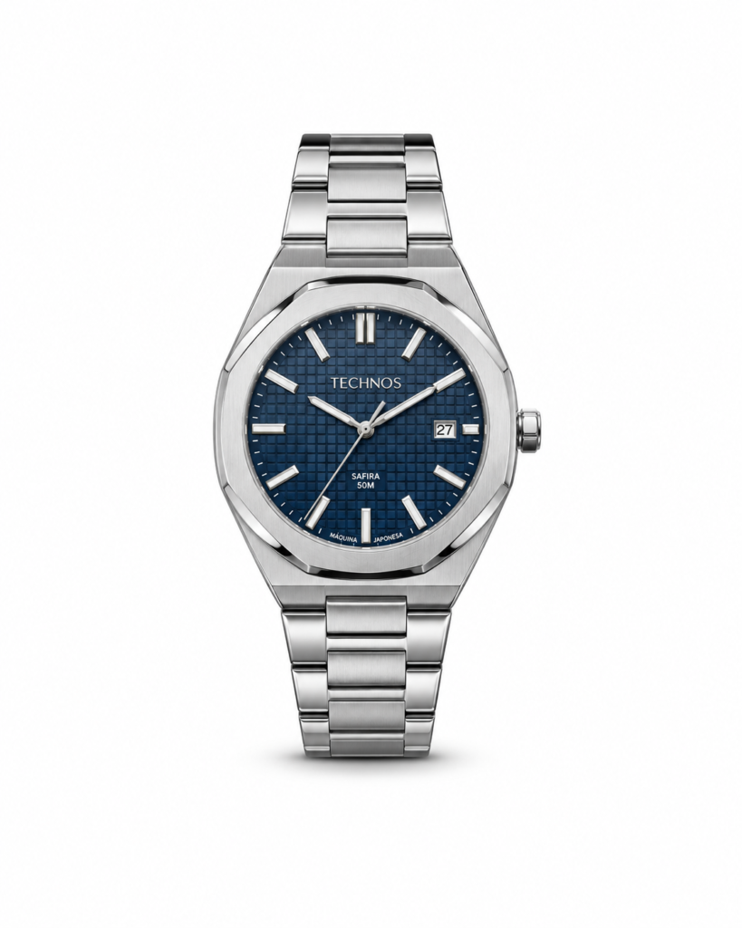 Relógio Technos Classic Heritage com mostrador azul- 2315LBW/1A