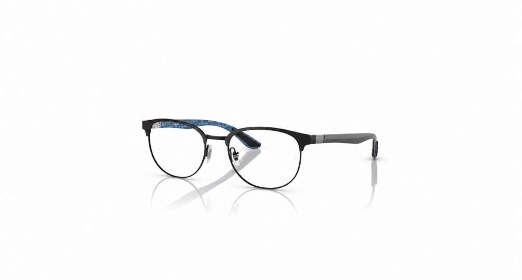 Óculos Receituário RayBan Irregular polido preto unisex-ORB8422