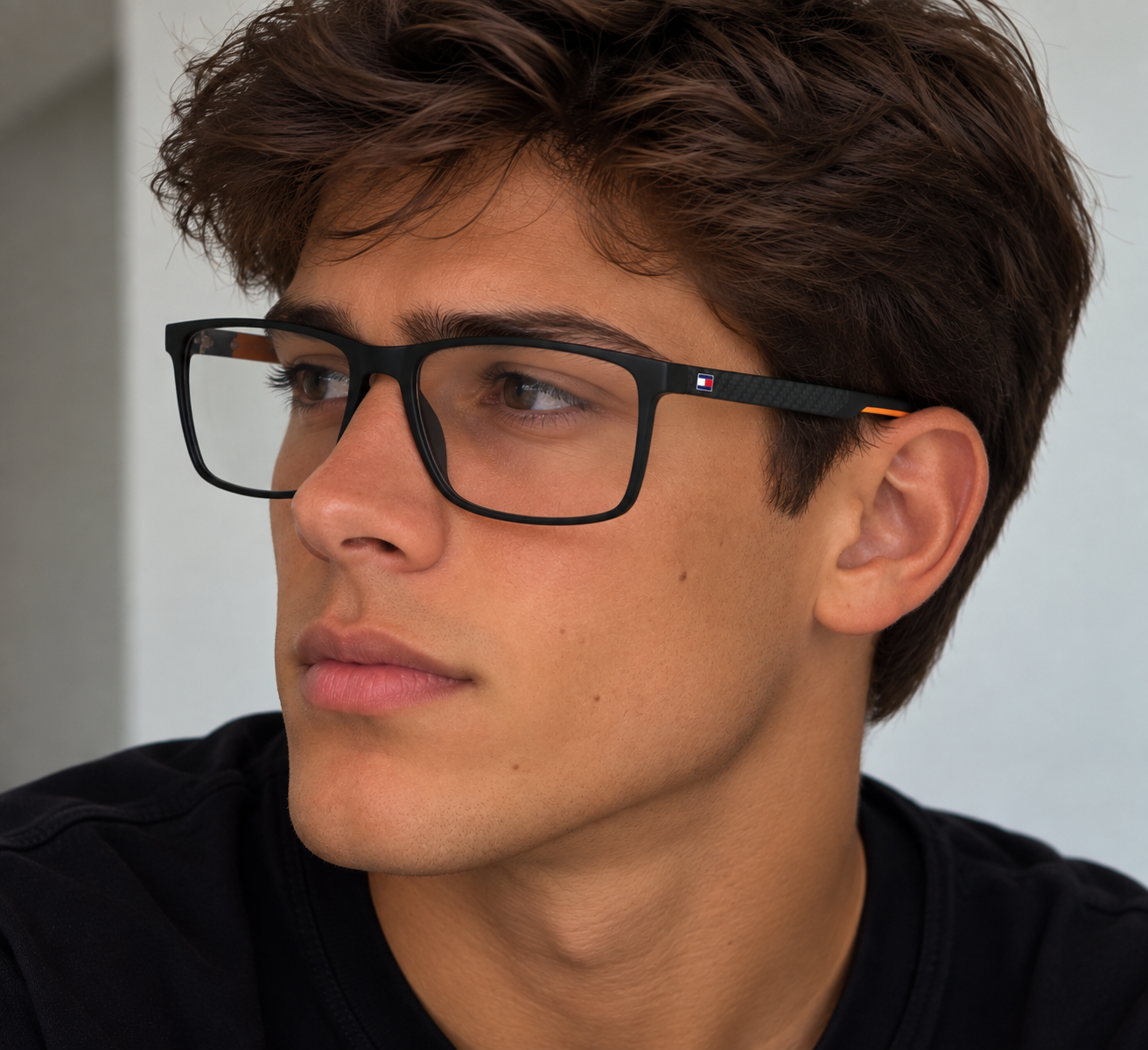 Óculos Receituário Tommy Hilfiger Sporty fibra de carbono masculino-TH2198 OIT - Imagem 4