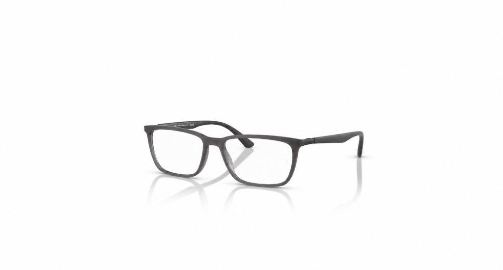 Óculos Receituário RayBan Retangular fosco cinza injetado masculino-ORX7219L