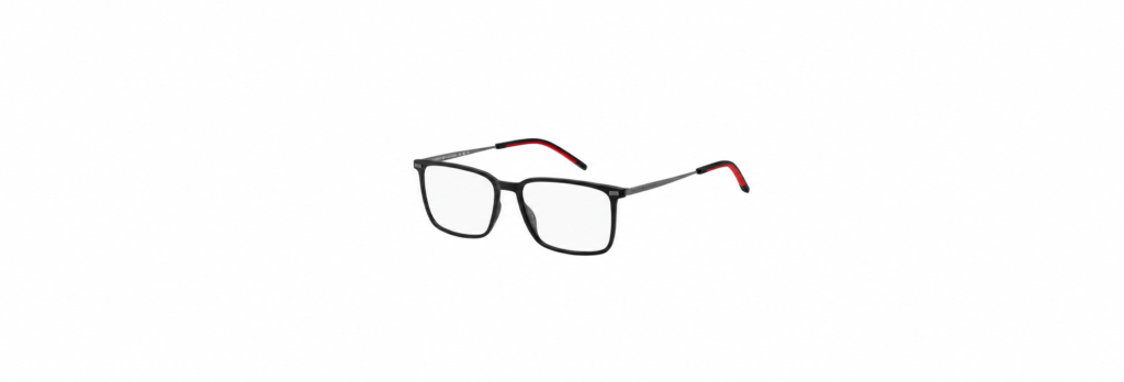 Óculos Receituário Tommy Hilfiger Classy retangular preto masculino-TH 2019 003