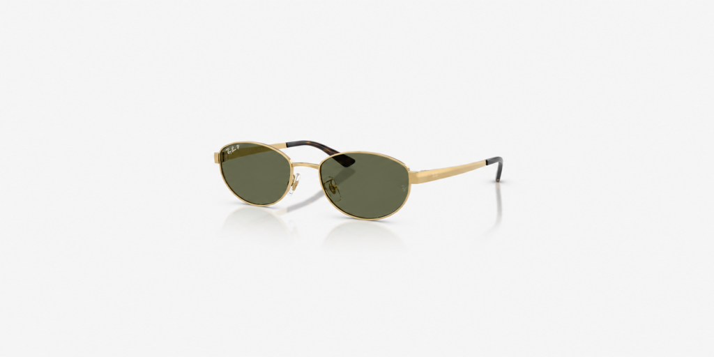 Óculos de Sol RayBan oval em metal dourado- ORB3774D 001