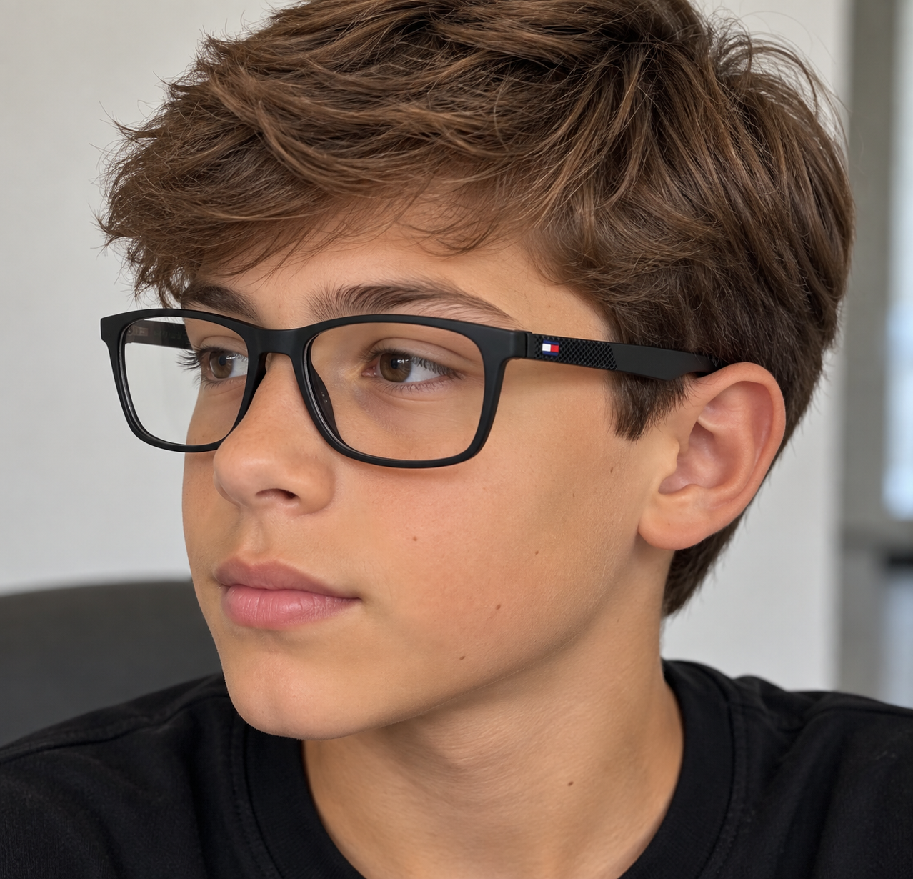Óculos Receituário Tommy Hilfiger infantil Youth preto- TH2025 003 - Imagem 3