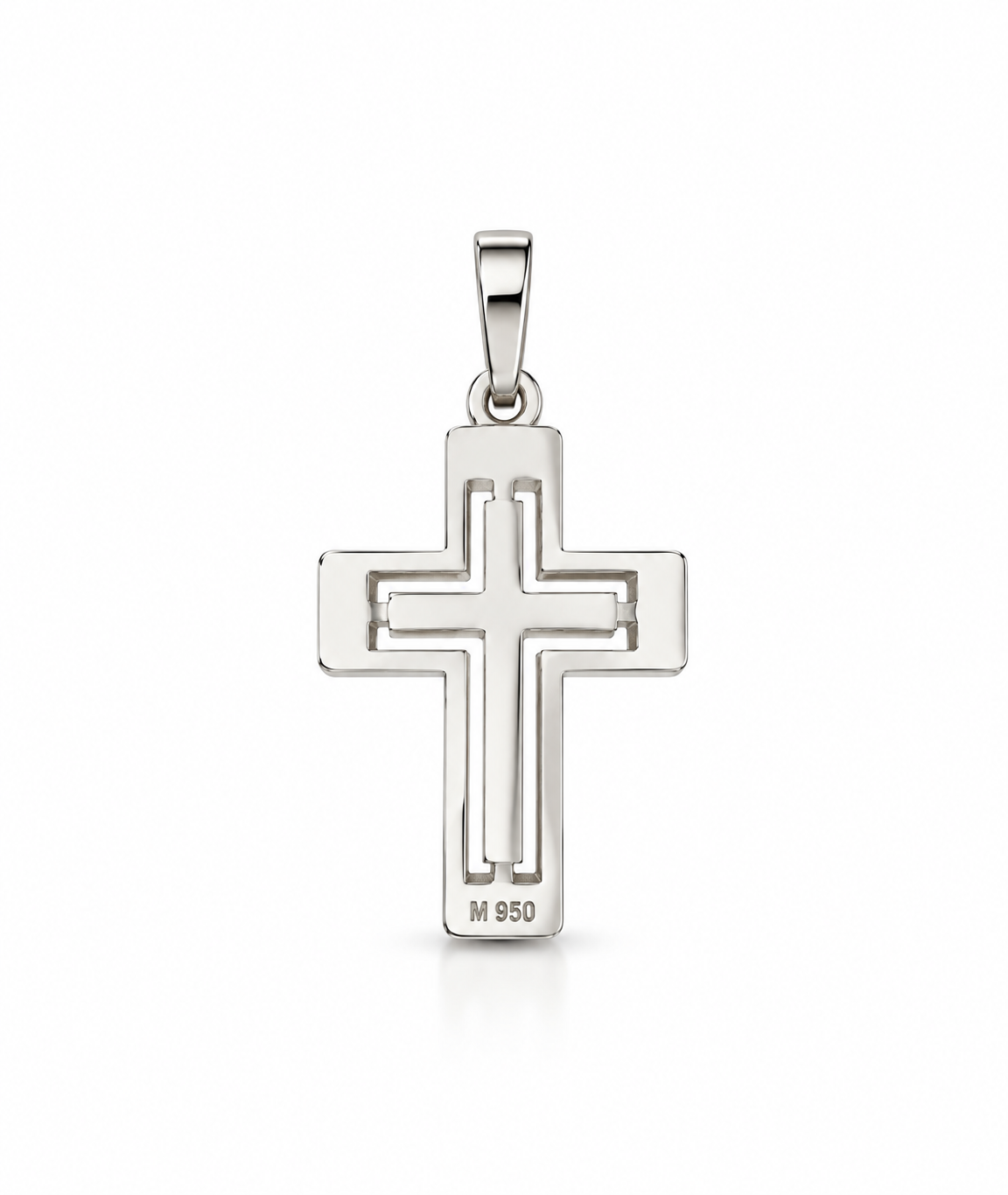 Pingente Crucifixo facetado com trabalhado 3D Prata 925k- 1112345 - Imagem 2