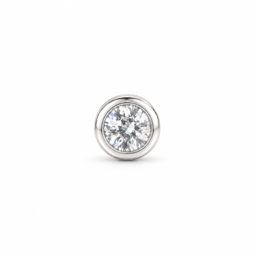 Pingente Ponto de Luz zircônia com contorno Prata 925k- 112338