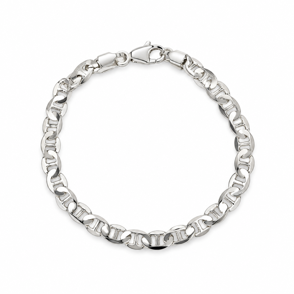 Pulseira Tampinha laminada Prata 925k- 106887