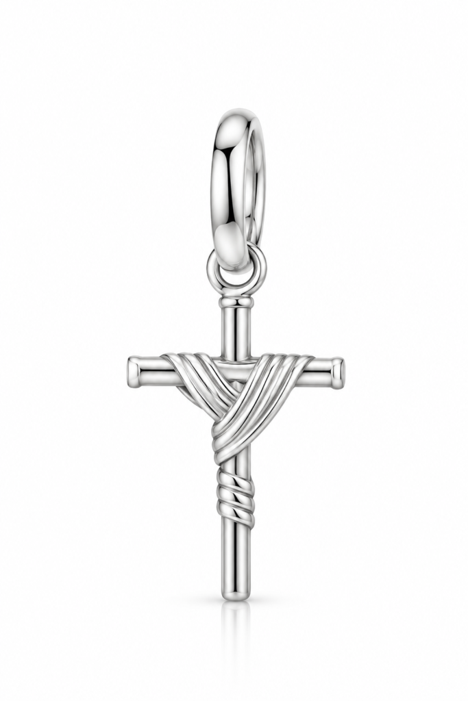 Pingente Crucifixo fino Prata 925k- 418025