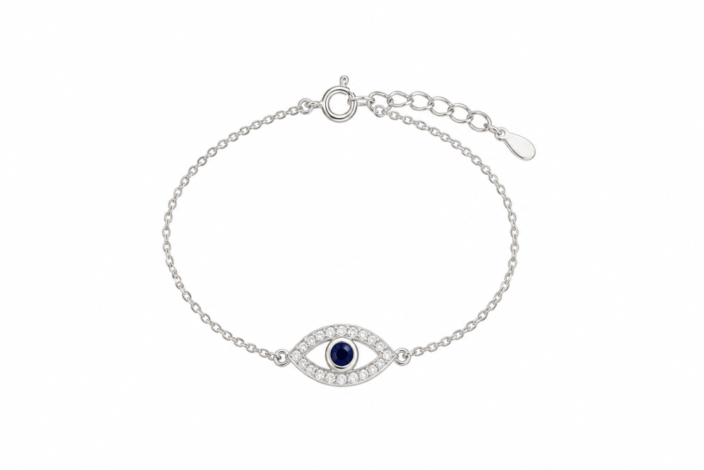 Pulseira Cartie com pingente olho grego Prata 925k- 85083