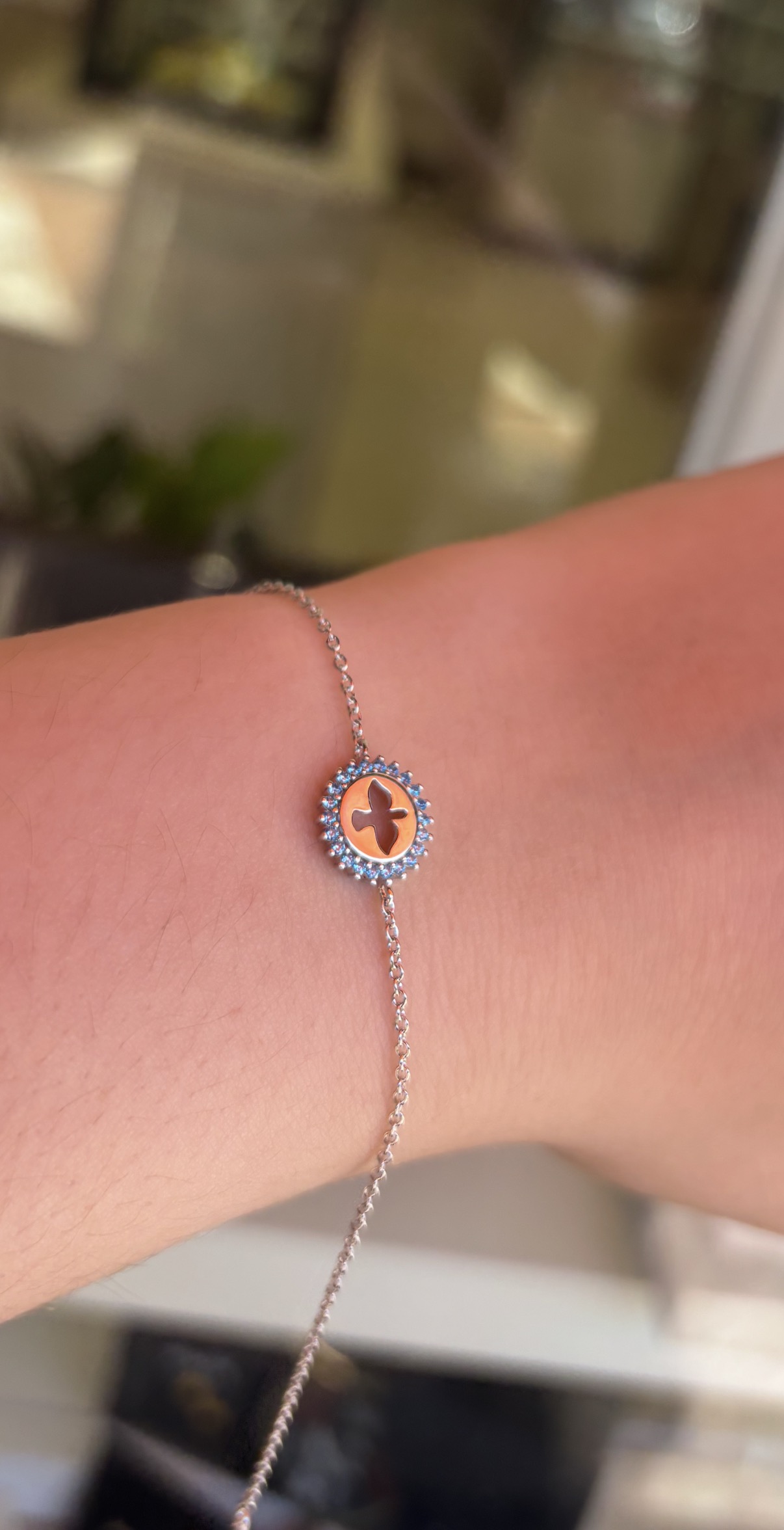 Pulseira Maleável com medalha Espírito santo Prata 925k- 511118160 - Imagem 2