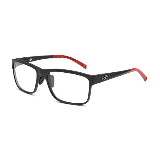 Óculos Receituário Mormaii Denver preto com vermelho masculino- M6086 A85 58