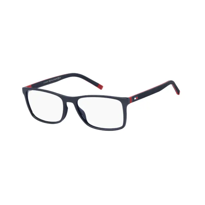 Óculos Receituário Tommy Hilfiger quadrado acetato azul fosco masculino-TH1785