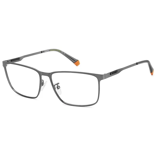 Óculos Receituário Polaroid Active retângulas metal prata masculino-PLD D494/G