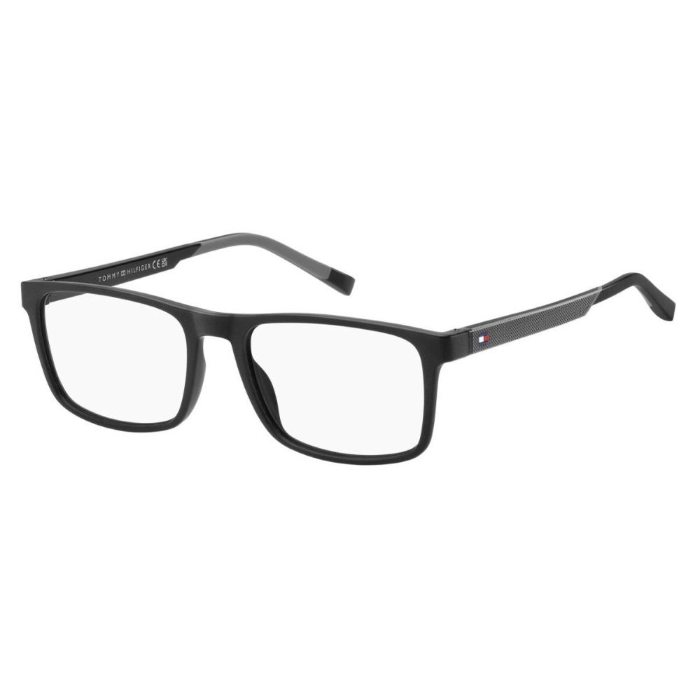 Óculos Receituário Tommy Hilfiger Sporty retangular preto com cinza masculino-TH2148 08A
