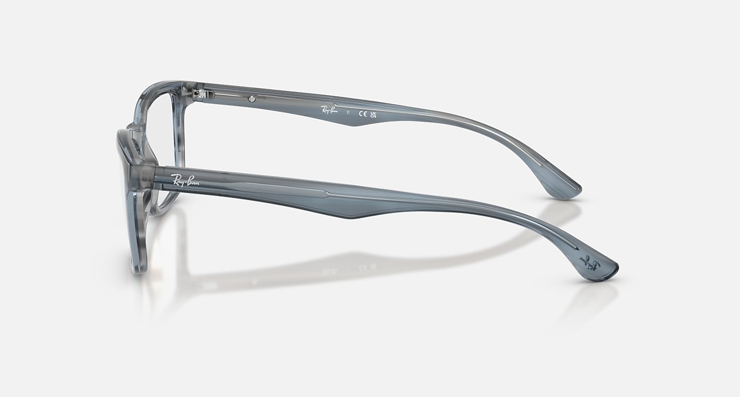 Óculos Receituário RayBan quadrado acetato azul listrado unisex- ORX5279 - Imagem 3