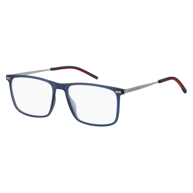 Óculos Receituário Tommy Hilfiger Classy quadrado azul masculino-TH 2018 FLL