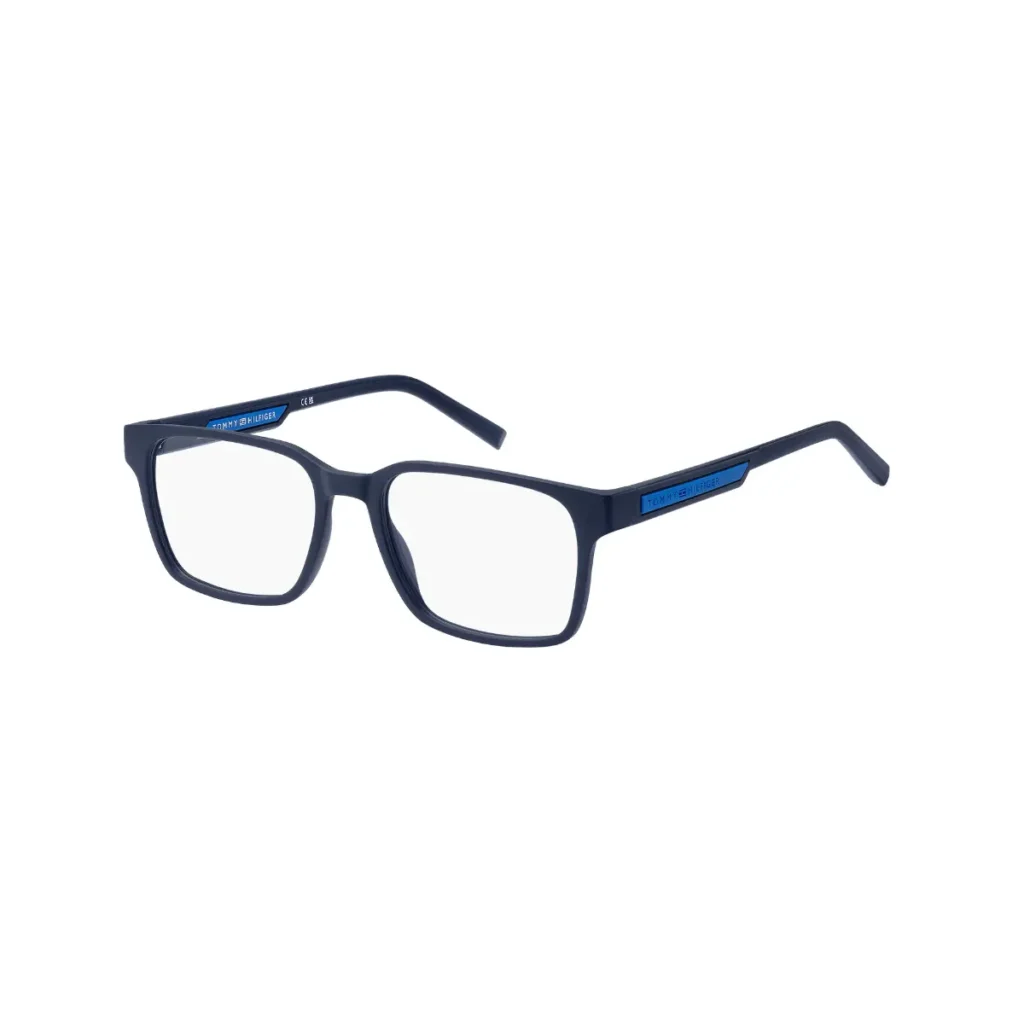 Óculos Receituário Tommy Hilfiger Sporty retangular azul masculino- TH 2093 FLL