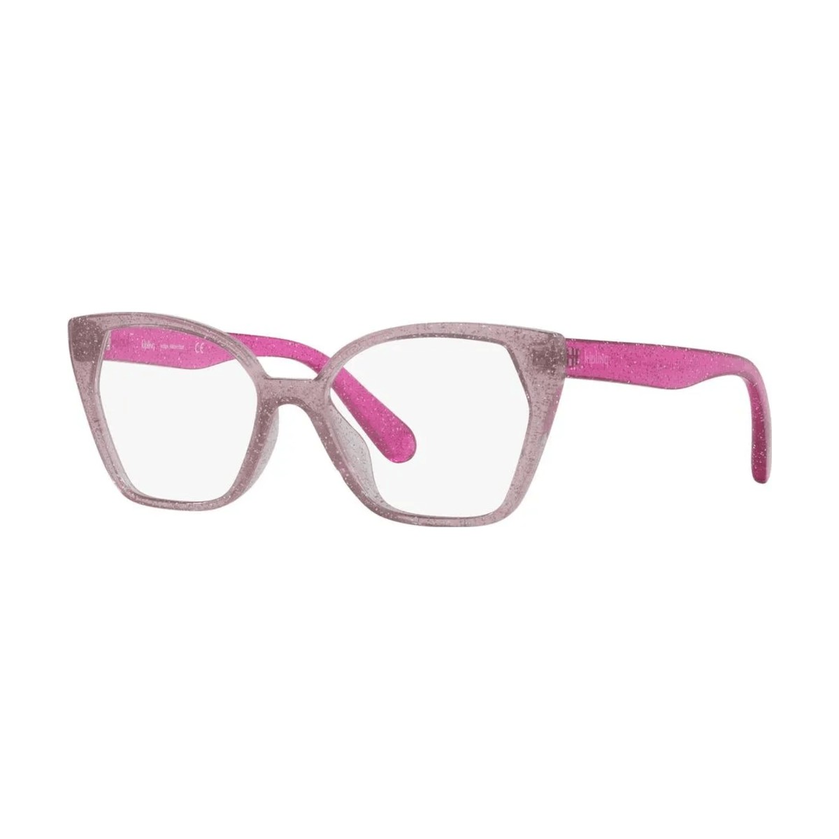 Óculos Receituário Kipling infantil rosa transparente com brilho feminino-OKP313U M274