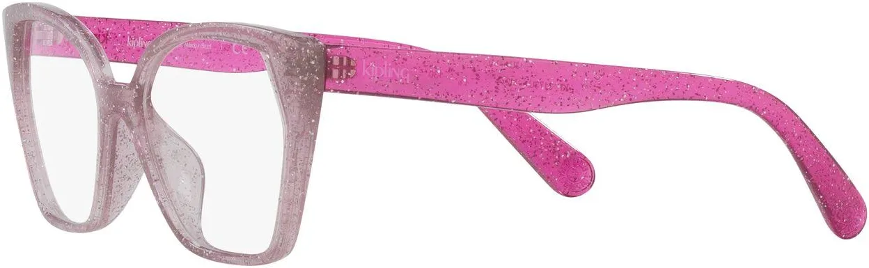 Óculos Receituário Kipling infantil rosa transparente com brilho feminino-OKP313U M274 - Imagem 3
