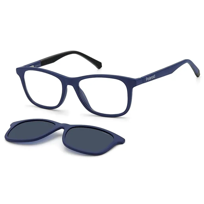 Óculos Clip-On Polaroid Infantil injetado azul masculino- PLD 8045/CS FLL